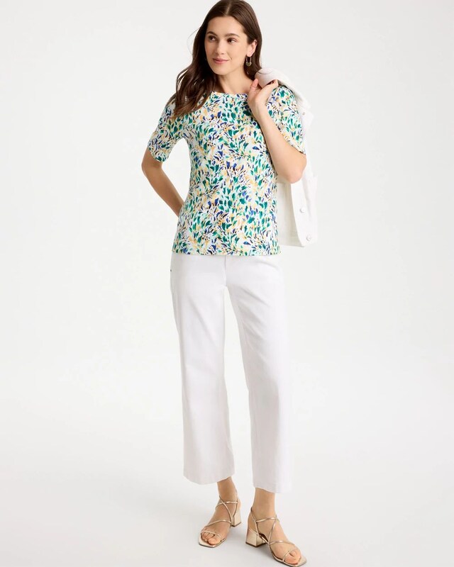 Leafy Swamp Pima Elbow Sleeve Tee - image 2